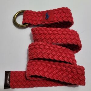 Polo by Ralph Lauren Red Braided Belt